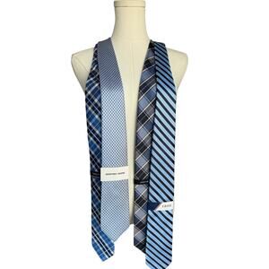 LOT 4 Blue Ties NEW Neckties Stripe Plaid Nautica, Izod, Cardin, & Beene